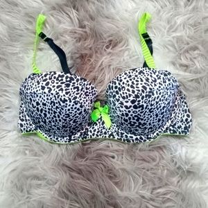 Victorias secret Silver and black push up bra